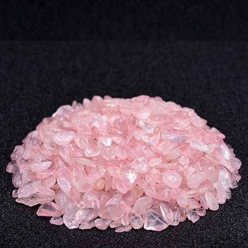 Natural Agate Aquarium Gravel, Fish Tank Rocks and Pebbles, Suitable for Indoor Plants, Colorful Crushed Stones can be Used for vase Filling, Succulent Plant Decoration, DIY Crafts (Pink) - color: pink