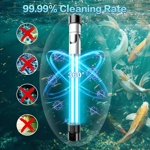20W Pond UV Light for 100-1200 Gallon, Aquarium UV Light, UV Water Clarifier for Koi Pond, Cold Plunge, Aquarium, Swimming Pool, Spa and Fish Tank Algea Control - color: 20W for 1000 Gallon