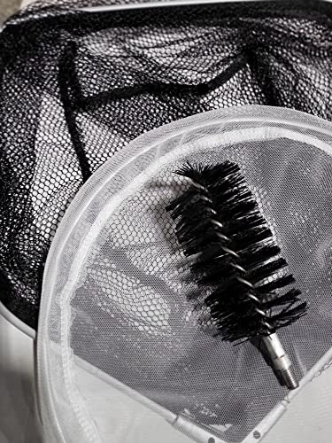 Koi Fish Pond & Water Garden Care Set with Telescoping Adjustable Pole, Pond Cleaning Care Kit, 4-in-1 Net Set Includes Scrubbing Brush, Skimming Net & Fish Catching Net with 6 FT Telescopic Pole