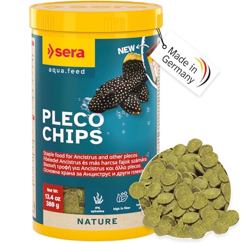 Sera Pleco Chips 13.4 oz./0.84lbs | Premium Fish Food for Ancistrus & Plecos | High Fiber | No Dyes & Preservatives | Supports Digestion & Promotes Healthy Growth | Ideal for Bottom Feeders - size: 13.3 Ounce (Pack of 1)