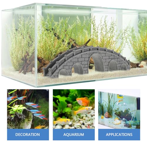 MERRYHAPY Miniature Stone Bridge Decor for Aquarium Realistic Simulation Bridge Ornament Bonsai Landscaping Model Underwater Landscape Decoration for Home and Office