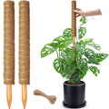 2 Pack 17 Inch Moss Pole, Stackable Moss Poles for Climbing Plants Monstera, Tall Plant Sticks Accessories, Large Coir Plant Support Stakes for Potted Plants Indoor, Pothos, Philodendron - size: 2 pack 17in