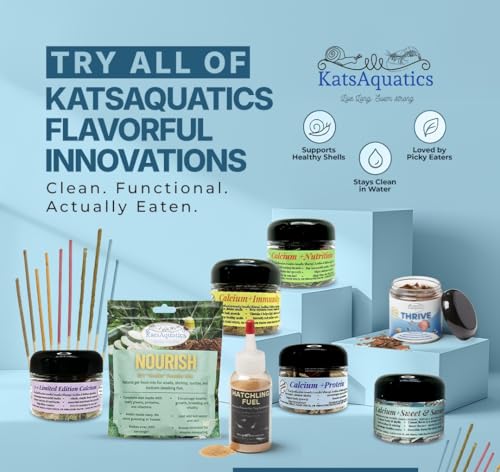 Calcium + Nutrition - For Breeding, Strong Shells, Healthy Molts, 100% Natural, Does Not Dissolve in Water, Fast Sinking For Aquatic Shrimp, Snails, Plecos and more! Biologist Made in USA