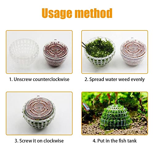 2PCS Aquarium Moss Ball Holder, Aquarium Landscaping Plants Holder Fish Tank Decoration for Aquarium Fish Tank