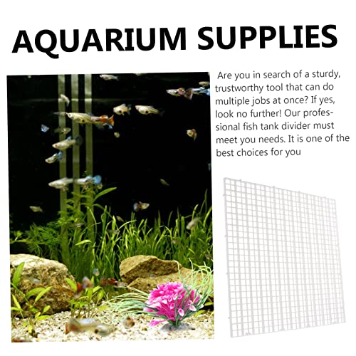 TOYANDONA 1 Set Durable Fish Tank Divider Mixed Breeding Isolation Panel with Suction Cups Cable Ties for Aquarium Supplies Enhances Fish Survival Rate Isolates Aggressive Species