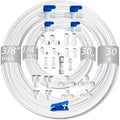 NSF 1/4" & 3/8" Water Line Tubing and Push Connect Fittings for Reverse Osmosis Water Filter RO fittings,25 pcs connetors+30 feet 1/4"(6.4mm) water tube +30 feet 3/8"(9.5mm) water tubing. - style: 1/4"&3/8"(25pcs+60feet)