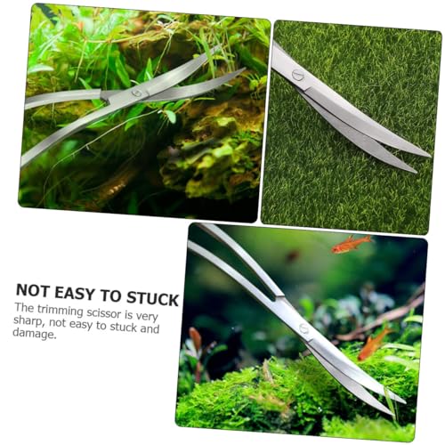 Stainless Steel Wave Scissors for Aquarium Plant Care Ergonomic Tool for Trimming Foreground Aquatic Plants for Fish Tank Enthusiasts and Aquascaping