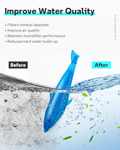 Leemone Humidifier Cleaner Shark, Demineralization Float Shark Compatible with All Humidifier and Fish Tank(6Pack) - color: Fish-6p Blue