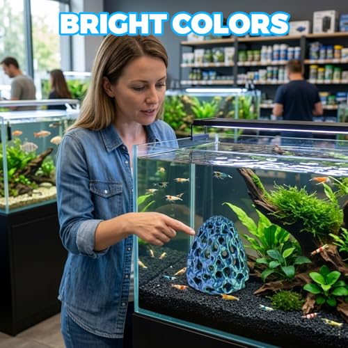 Shrimp Cave, Shrimp Hide, Shrimp Cave for Aquarium, Betta Hideout with Suction Cup, Aquarium Decor for Small Fish Hiding and Resting