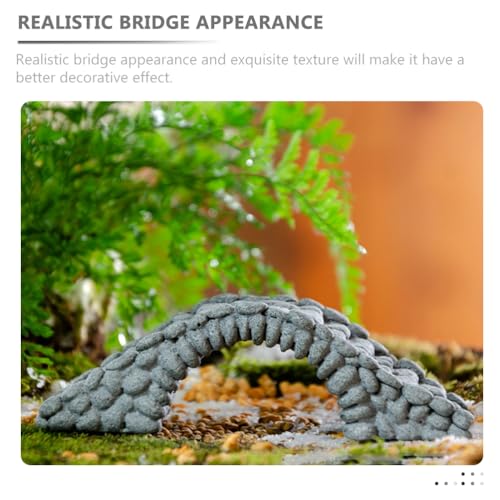FRCOLOR Fish Tank Bridge Figurine Fairy Garden Bridge Miniature Resin e DIY Accessories for Fish Tank Decoration for Bonsai, Garden, and Indoor Decoration