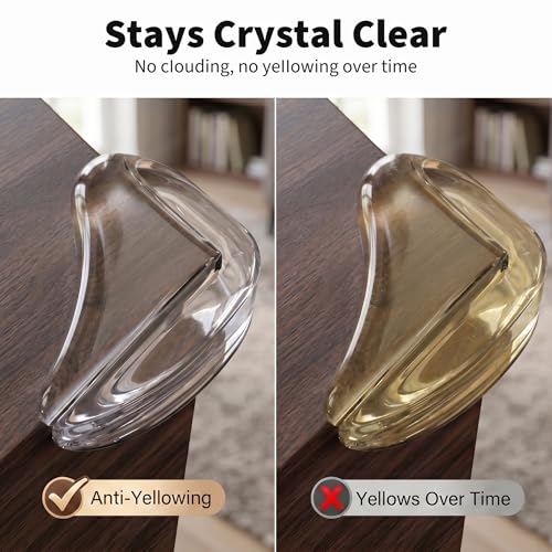 16 Pack Clear Baby Corner Protectors – Teardrop-Shaped Furniture Edge Guards for Baby Proofing – Soft PVC Table Corner Covers for Safety on Tables, Cabinets, Shelves – Childproof Bumpers for Home - color: 16 Teardrop-shaped