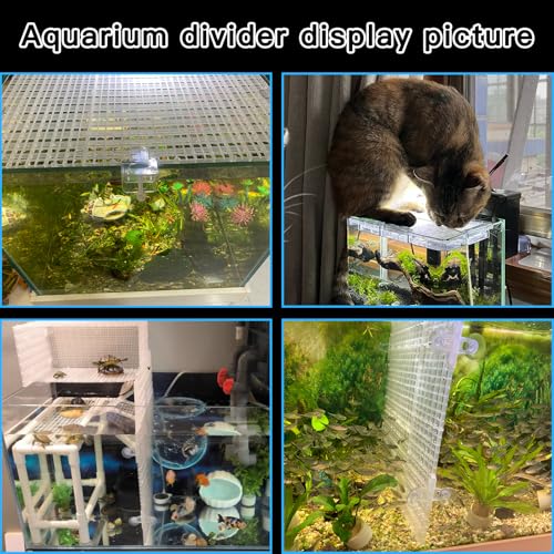 Adjustable Aquarium Fish Tank Divider Filter Bottom Plastic Grid Fish Tank Isolation Board Egg Crate Tray(White, 2pcs 11.8X11.8Inch with 0.35Inch Hole) - color: White, size: 2pcs 11.8X11.8Inch with 0.35Inch hole