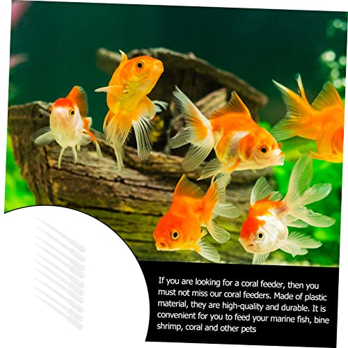 Totority 10Pcs Coral Feeding Tubes Transparent Feeders for Shrimp and Pets Precise Scale Plastic Pipettes for Accurate and Food Dispensing in Aquariums