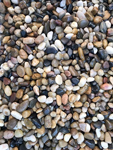 Voulosimi 40 LBS River Rock Stones, Natural Decorative Polished Mixed Pebbles Gravel,Outdoor Decorative Stones for Plant Aquariums, Landscaping, Vase Fillers - size: 40 LB