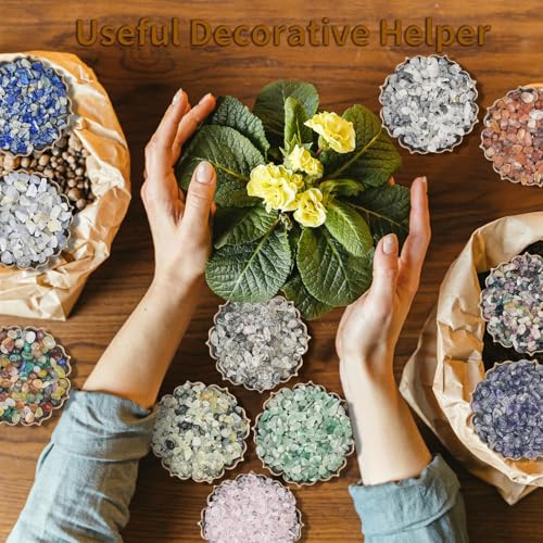 0.45 LB Polished Agate Stones Natural Decorative Rocks for Outdoor Decoration Home Decoration Fish Tank Vase Filler DIY Handmade Bamboo Succulents Cactus (Green Crystal) - color: Green Crystal