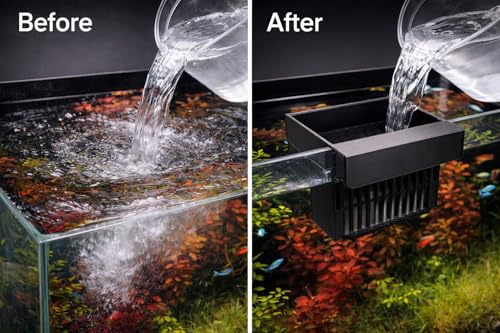 Aquarium Water Change Diffuser - Gentle Flow Designed for Smooth Water Changes (Black, Small Tank (1–9 gal)) - color: Black, size: Small Tank (1–9 gal)