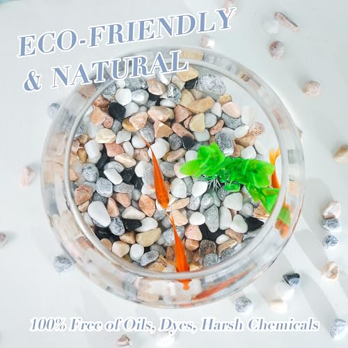 SIDONG 10 LB Natural Mixed Color Gravel Pebbles, 2/5 Inch Small Pea Gravel Stones, Decorative River Rocks for Succulents, Aquariums, Vases, Indoor Plants, Garden Landscaping, DIY - color: Mixed Jade, size: 10 Pounds