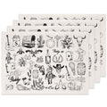 SUPERDANT 4PCS Western Style Underglaze Paper Transfer Cowboy Cactus Transfer Paper for Clay Ceramic Porcelain Under Glaze Transfers for Pottery Enamel Decals Black Underglaze Decal Papers - style: Western Cowboy