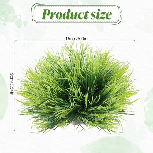 2pcs Aquarium Plants Decorations Artificial Fish Tank Plants Plastic Fish Tank Accessories Green Natural Style Aquarium Plants - color: Green