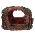 Toddmomy Aquarium Barrel Cave Fish Hiding House Resin Ornament Large Red Hideout Decoration for Shrimp and Betta Fish Tank Landscaping Accessory