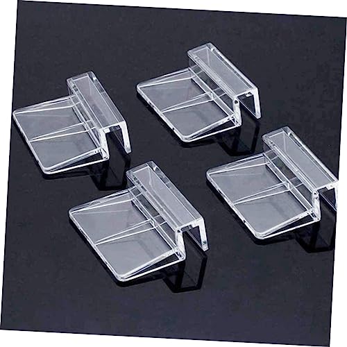 Happyyami 8pcs Acrylic Aquarium Lid Support Racks for Tanks Fish Tank Cover Clips to Prevent Fish Jumping and Safe Design for Optimal Temperature Control