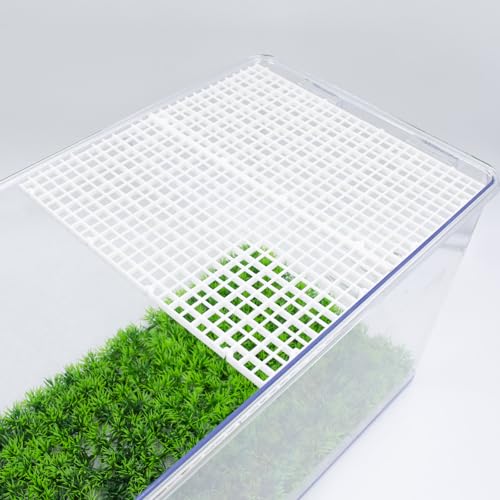 8 Pack Transparent Acrylic Tank Lid with Clips, Aquarium Lid Hood, Fish Tank Top Cover, Breeder Tank Lid, Acrylic Grid Panel Fish Tank Lid, Aquarium Cover Lid - color: White, size: 8 Pacs
