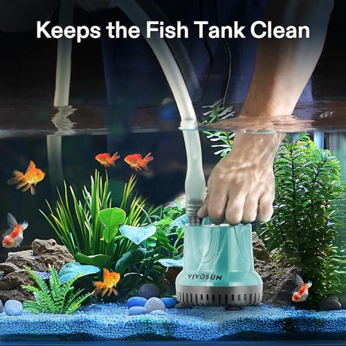VIVOSUN 260GPH 20W Submersible Water Pump for Fish Tank, Pond, Aquarium, Hydroponic Systems with 6ft Power Cord and 3 Outlet Adapters, Blue - style: 20W; 260GPH