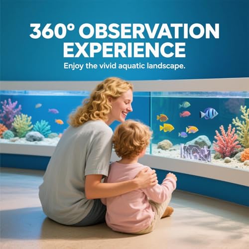 Aquarium Tunnel - Shrimp Maze, Underground Cave Habitat, Fish Tank Corner Shelter, Multi Hole Crab Catfish Refuge | Aquarium Wall Corner Tank Bottom Area for Aquatic Hiding Use