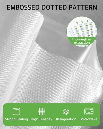 Syntus 11" x 150' Vacuum Sealer Bags for Food with Cutter, Vacuum Sealer Bags Roll Keeper BPA-free Heavy-duty Commercial Grade for Food Storage, Meal Prep and Sous Vide - size: 11" x 150'