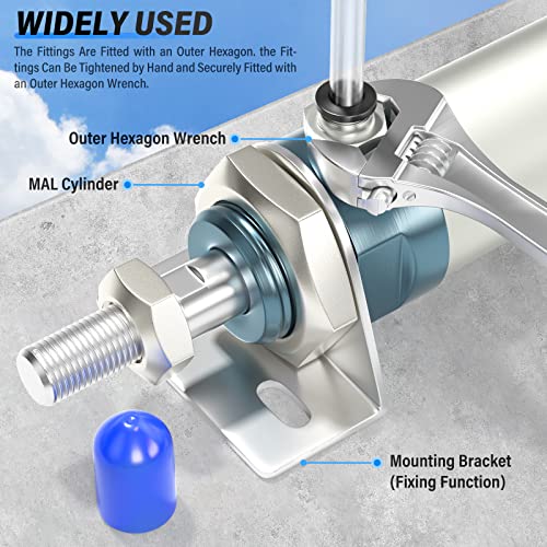 TAILONZ PNEUMATIC Male Straight 3/8 Inch Tube OD x 1/2 Inch NPT Thread Push to Connect Fittings PC-3/8-N4 (Pack of 20) - size: 3/8"OD x 1/2"NPT