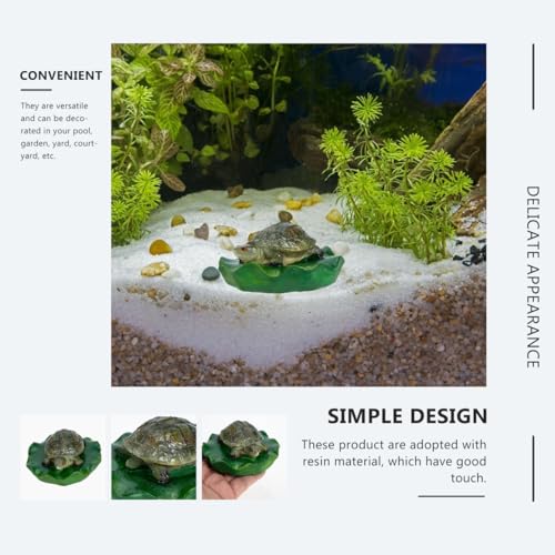 Mikikit Realistic Floating Turtle Statue Pond Decorations Garden Pond Accessory Resin Craft Ornament