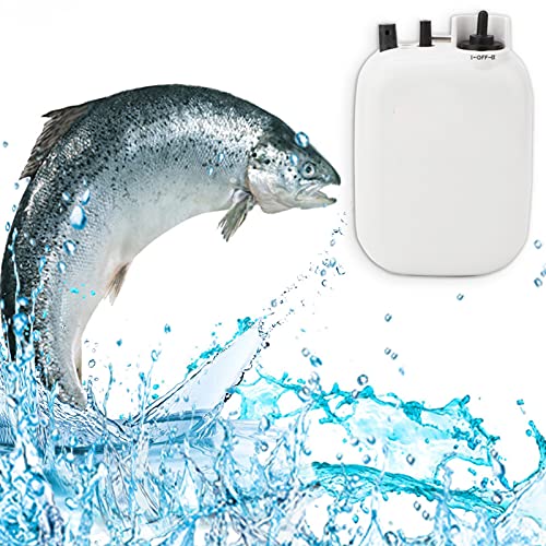 GLOGLOW Silent Portable Mini Fishing Oxygen Pump Fishers Accessory Air Pump for Water Movement and Oxygen Double Speed Adjustment