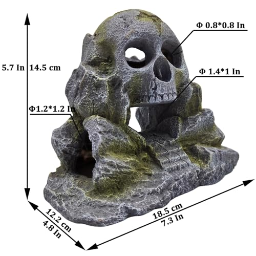 Aquarium Decoration, Crawler Box, Hidden cave, Fish Tank Decoration Accessories, Amphibians, Fighting Fish, Shrimp, Lizards, Leopards, Geckos, Hiding and Playing in Their habitats