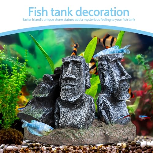 Easter Moai Statue Aquarium Decor – terrariums and Reptile Boxes Tabletop or Office Decoration