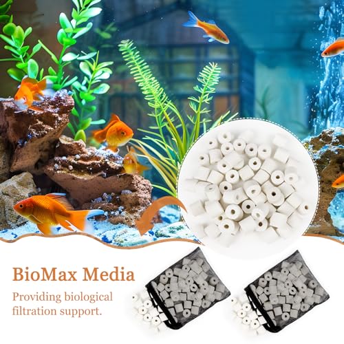 MACIFECI 28 PCS Replacement Filter Media Kit Compatible with Fluval FX2/FX4/FX5/FX6 Aquarium Filters Include Media, Carbon Foam Pad, Water Polishing Pads, Bio-Foam Pads, Foam Block, Mesh Bag