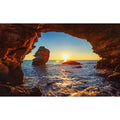 Ocean Rock Cave Aquarium Background Sunrise Ocean Beach Seaside Fish Tank Background Tropical Sunset Seashore Blue Sky Terrarium Backgrounds Stunning Seascape Reptile Tank Backgrounds 24x12in - color: Light Blue, size: 24(W)x12(H)in