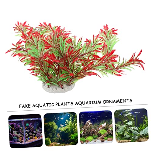 1pc Artificial Aquatic Plant Decor for Aquarium Faux Water Grass Ornament Landscape Decoration for Fish Tanks Vitality and Provides Hiding Spots for Fish