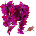 2 Pack Realistic Silk Hanging Plants for Reptile Terrarium, Non-Toxic Artificial Pink Decor, Safe Habitat for Bearded Dragons, Lizards, Geckos, Snakes & Amphibians