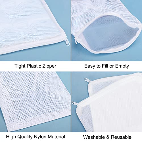 Segarty Filter Media Bags, 10PCS 11.7x7.8 Inch Aquarium Nylon Mesh Bags with Plastic Zipper, Fish Tank White Net Bags for Pellet Carbon, Bio Balls, Ceramic Rings, Ammonia Remover - color: high flow（white）, size: 11.7" x 7.8"