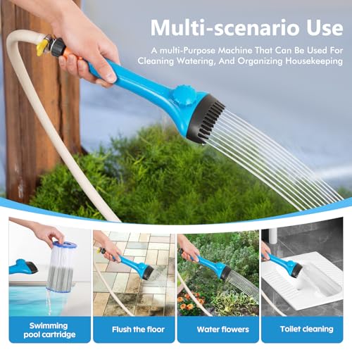 Pool Filter Cleaner Tool - High Pressure Water Sprayer for Pool & Hot Tub Cleanings - Durable Pool Filter Cleaning Tool with Ergonomic Handle - Compatible with Most Cartridge Filters