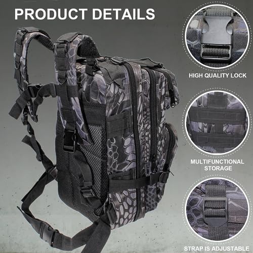 Lightweight Fishing Tackle Backpack Professional Water-Resistant All-in-One Rod Holder & Gear Storage - color: Black