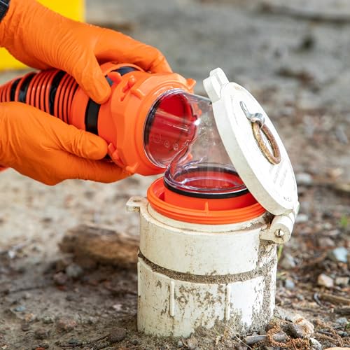 Camco RhinoFlex Clear RV Sewer Hose Elbow with 4-in-1 Adapter - Features a 360-Degree Fitting Rotation and Built-in Gasket for Odor-Tight Protection - Fits 4 Sizes of Dump Station Inlets (39736) - size: One Size