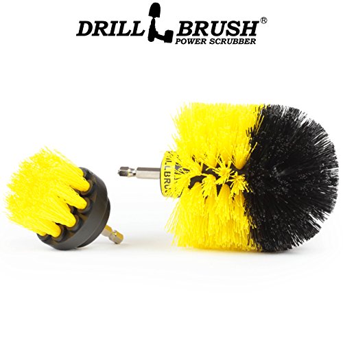 Bathroom Cleaning Brush Set - Cleaning Scrub Brush - Tile Cleaning Brush - Power Cleaning Brush - Scrub Brush - Brush Cleaning Tool - Grout Cleaning Tool - Home Cleaning Gadgets - Clean Shower Brush - color: Yellow