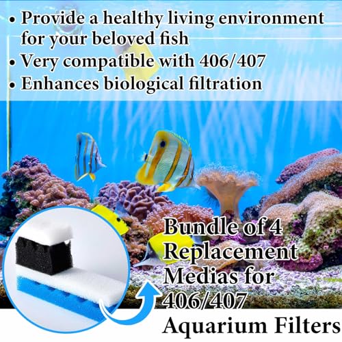 Threlaco 38 Pcs Filter Media Compatible with Fluval 406/407 Canister Filter, Maintenance & Replacement Kit, Including Bio Sponge, Activated Carbon, Ceramic Rings, Mesh Bags, Rags, Silicone Lubricant - style: 406/407