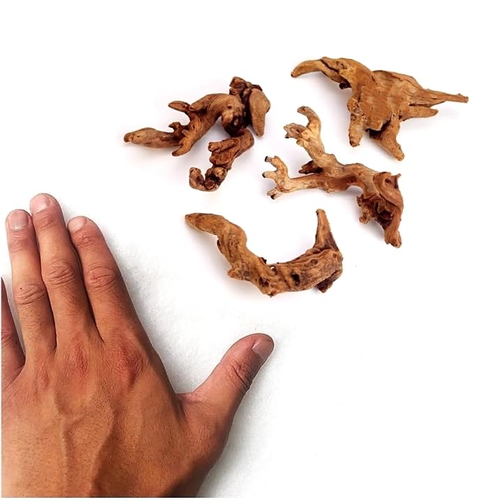 Small Natural Driftwood for Aquarium Styling Carefully Selected Natural Aquarium Decor Driftwood for Reptile Tank Reptile Tank Wood Decor (Driftwood 4-6inch 4pcs)
