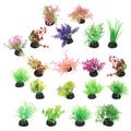 20PCS Artificial Water Plants Fish Tank Adornment Realistic Water Grass Model Aquarium Supplies Decorative Aquatic Plants Mixed Style for Fish Tank Decoration