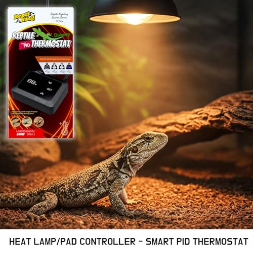 Reptile Dimming Thermostat, Heat Lamp Temperature Controller, Reptile Terrarium PID Digital Thermostat, Heating Controller for Basking Spot Heat Bulbs and Ceramic Heat Emitter