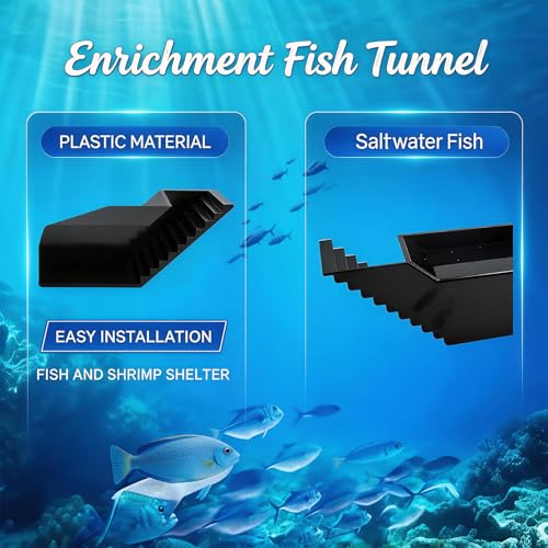 Shrimp Cave, Aquarium Tunnel with 2 Entrances, Shrimp Tank Accessories Hideout Viewing Cave for Small Fish