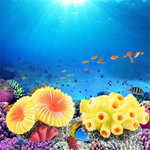 11Pcs Set of Resins Coral Seaweed Miniatures Ornaments for Aquariums Decoration