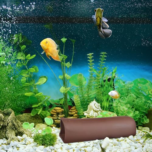 KESYOO Large Ceramic Fish Tank Tunnel Shelter for Shrimp and Bottom Fish - Reusable Aquarium Decoration - Safe Hideout for Aquatic Habitat and Pet Breeding